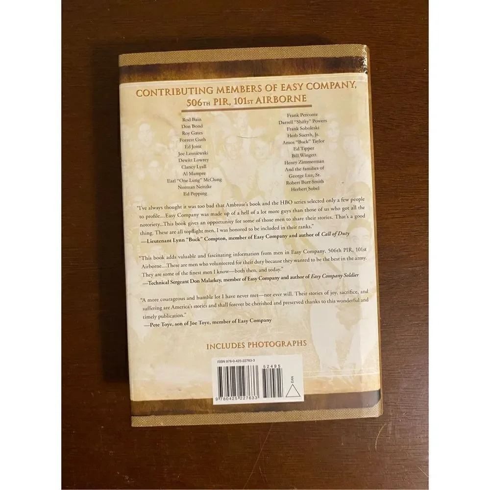 Hardcover Untold stories from the band of brothers